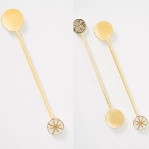 Anthropologie Long Whitney Cocktail Spoon NIB